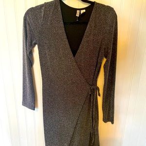 Sliver H&M wrap dress